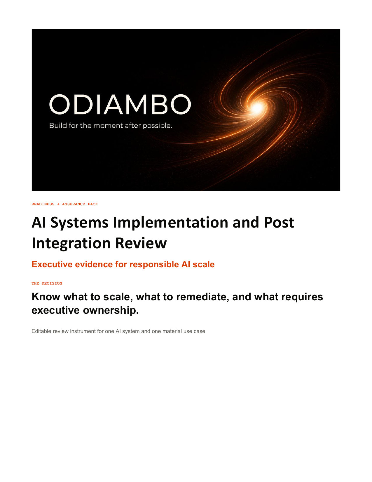 Cover of the AI Systems Implementation and Post-Integration Review